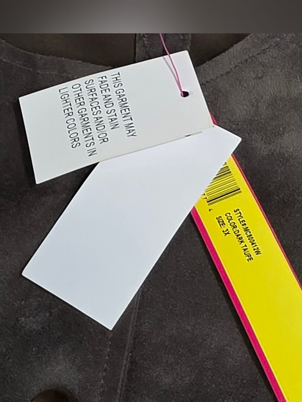 Catherine Malandrino Womens Size 3X Taupe Faux Suede Long Coat Jacket Duster - Picture 6 of 10